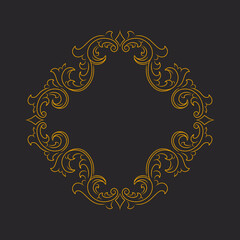 Floral frame ornament vintage Design