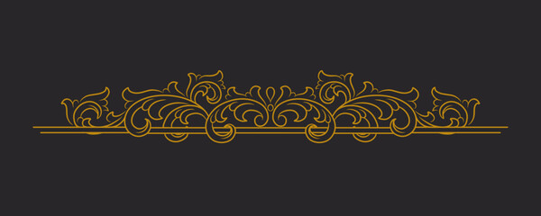 Vintage typographic decorative ornament design elements