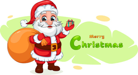 Festive Santa Claus Postcard – Celebrate Christmas and New Year 2025 in Style