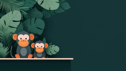 Fototapeta premium Animal carriers of monkeypox, global health risk, flat design illustration