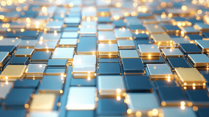 Fototapeta premium Abstract structures of illuminated cubes