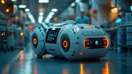 High tech healthcare innovations utilized by medical professionals.