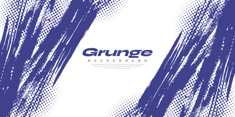 Abstract Background with Blue and White Brush Texture and Halftone Effect. Grunge Sport Background, for Banner or Poster Design Elements