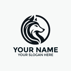 Obraz premium A creative wolf logo design, symbol, business icon design, fox logo, vector illustration