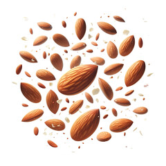 Falling almond floating