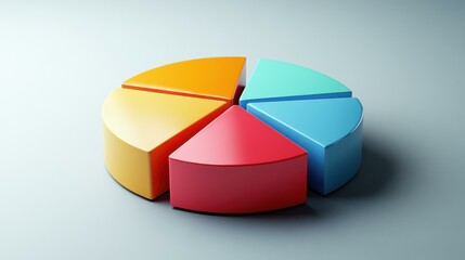 Obraz premium Colorful Pie Chart for Business Data Visualization