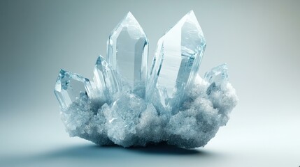 Crystalline Structure: A Close-Up of a Clear Quartz Geode