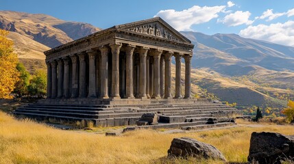 Fototapeta premium The Garni Temple the only standing Greco-Roman colonnaded building in Armenia.