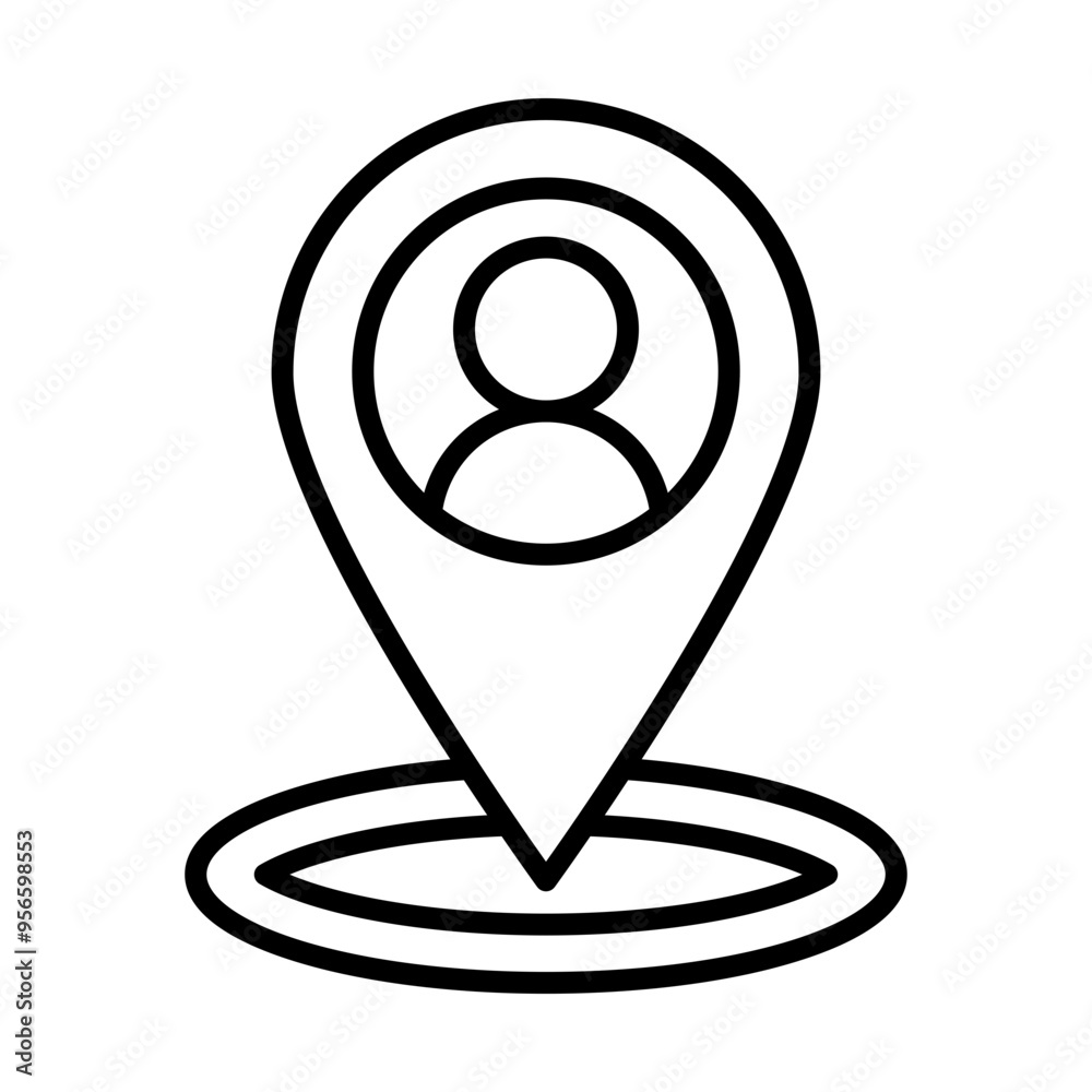 Canvas Prints Location line icon