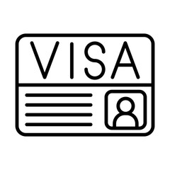 Visa Application line icon