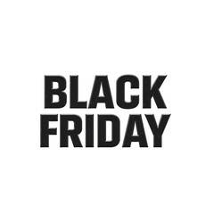 Black Friday Sale 3d word on transparent background. 3d render.
