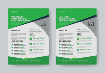 Flyer Mockup business flyer template one color design 