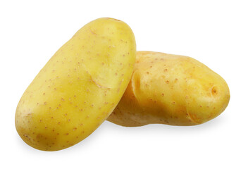 Raw Potato isolated on white background.