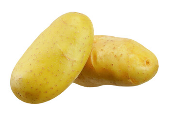 Raw Potato isolated on white background.
