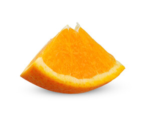 Sliced Orange fruit isolated on white background.