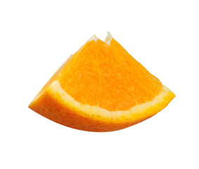 Sliced Orange fruit isolated on white background.
