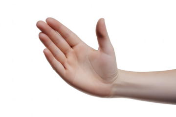 Isolated Hand Gesture on Transparent Background for Communication and Design - Nonverbal Language Symbol