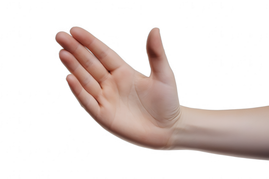 Isolated Hand Gesture on Transparent Background for Communication and Design - Nonverbal Language Symbol