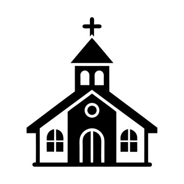 recommend clip art: Christianity church building with cross icon and vector illustration