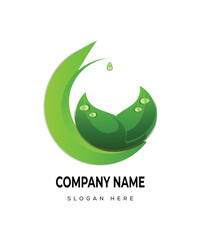  green Leaf Logo design