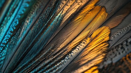 A close-up of a intricate structure, with each barb and barbule in sharp detail.