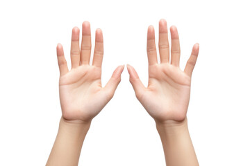 Isolated Transparent Background Hands Raised in Unity Gesture