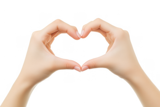 Female Hands Forming Heart Shape Gesture for Love and Unity Concepts