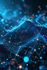 Futuristic AI Network with Dynamic Mesh Design