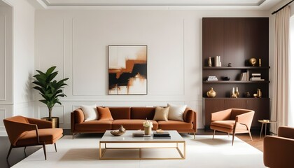 Fototapeta premium Photo interior modern design room 3d illustration