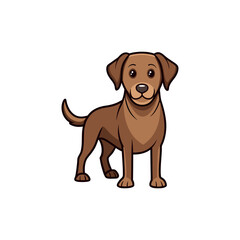 cute dog cartoon character design 