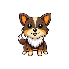 cute dog cartoon character design 