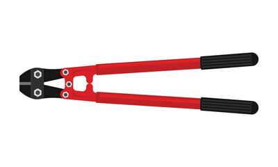 Bolt cutter tool vector illustration for mechanical or construction cutting work