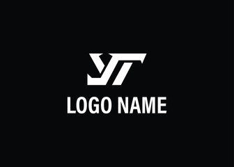 YT INITIAL WORDING LOGO, YT ICON DESIGN