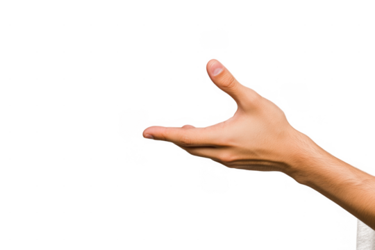Isolated Hand Gesture on Transparent Background for Business Communication - Powered by Adobe