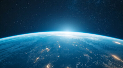 Fototapeta premium Galactic space landscape. Fantastic landscape of the planet