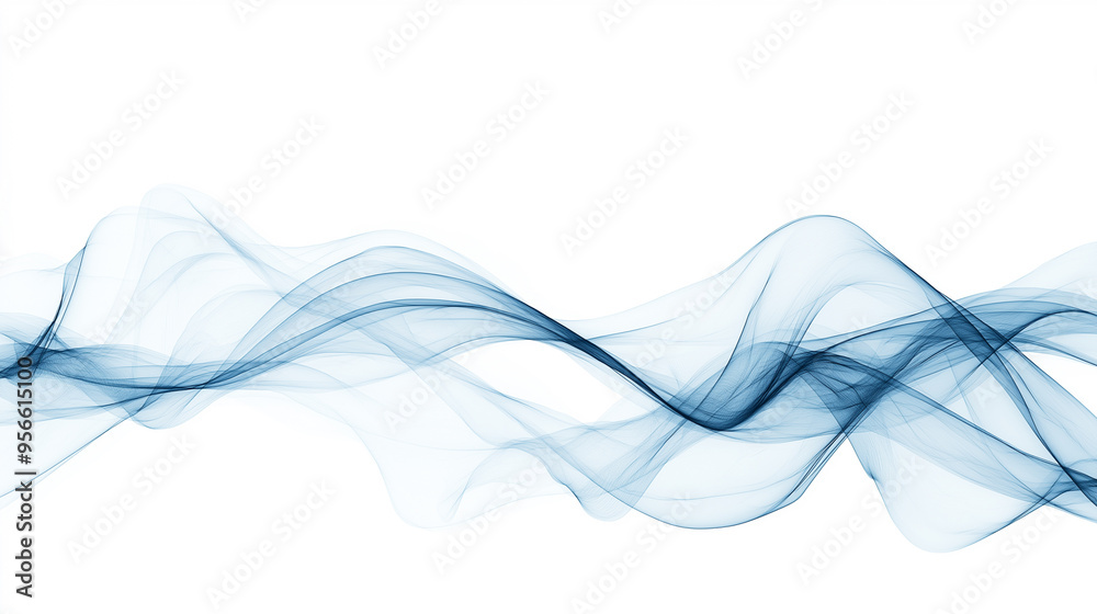 Poster harmonious patterns swirling in an abstract shape isolated on a transparent background