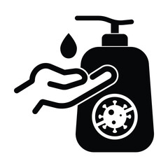 Hand sanitizer icon vector on white background