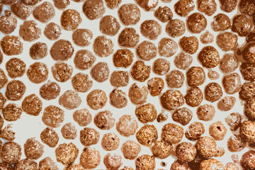 food background. brown. circle art