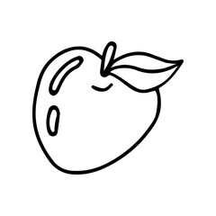 Apple in doodle style, vector illustration