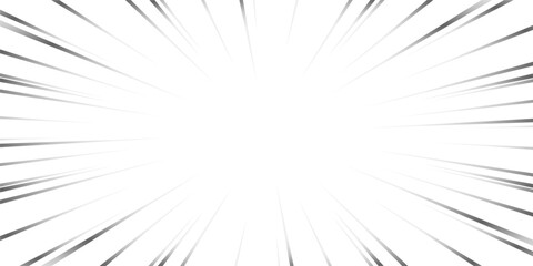 Fototapeta premium 灰色のグラデーションの漫画集中線のイラスト素材