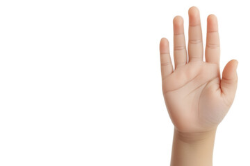 Obraz premium Close-Up of Child's Hand Raised