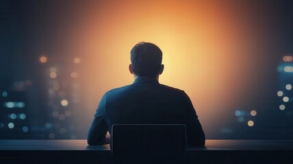 Manager leading a virtual coordination session, dark theme, neon lights, sharp focus, digital art