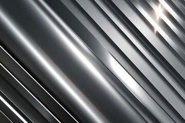 Fototapeta premium Modern Abstract Metallic Background with Shiny Surface and Dynamic Geometric Pattern