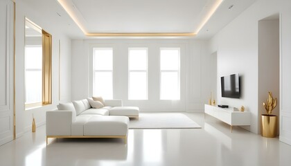 Fototapeta premium Photo interior modern design room 3d illustration