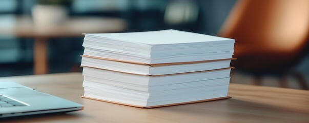 Fototapeta premium Open binder with a business plan and financial data, organized business strategy