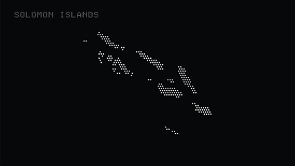 Solomon Islands Vector Dot Map