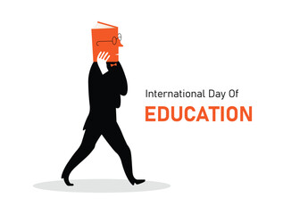 Success through knowledge, International day of Education, Educational success concept vector illustration for corporate, school, and library. Creative poster, banner, backdrop.