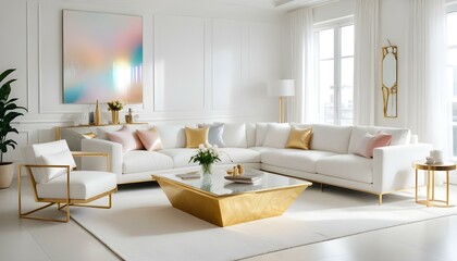 Fototapeta premium Photo interior modern design room 3d illustration