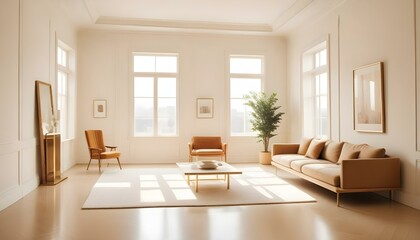 Fototapeta premium Photo interior modern design room 3d illustration