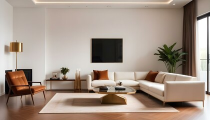 Photo interior modern design room 3d illustration